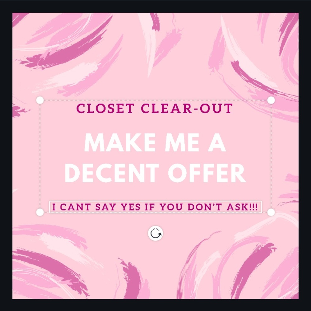 Closet clear out. Make me a reasonable offer!